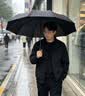 天堂伞 全自动雨伞三折 10骨加固一键开收易甩干简约商务自动伞 天际灰 实拍图