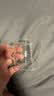玻璃彩色把手杯品茗杯花茶套装茶杯防爆耐热小把杯100ml 4只装（透明把） 实拍图