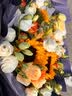 花不言教师节向日葵香槟毕业花束生日表白鲜花速递同城配送女友礼物 心向暖阳（3朵香槟+3朵向日葵混搭） 实拍图