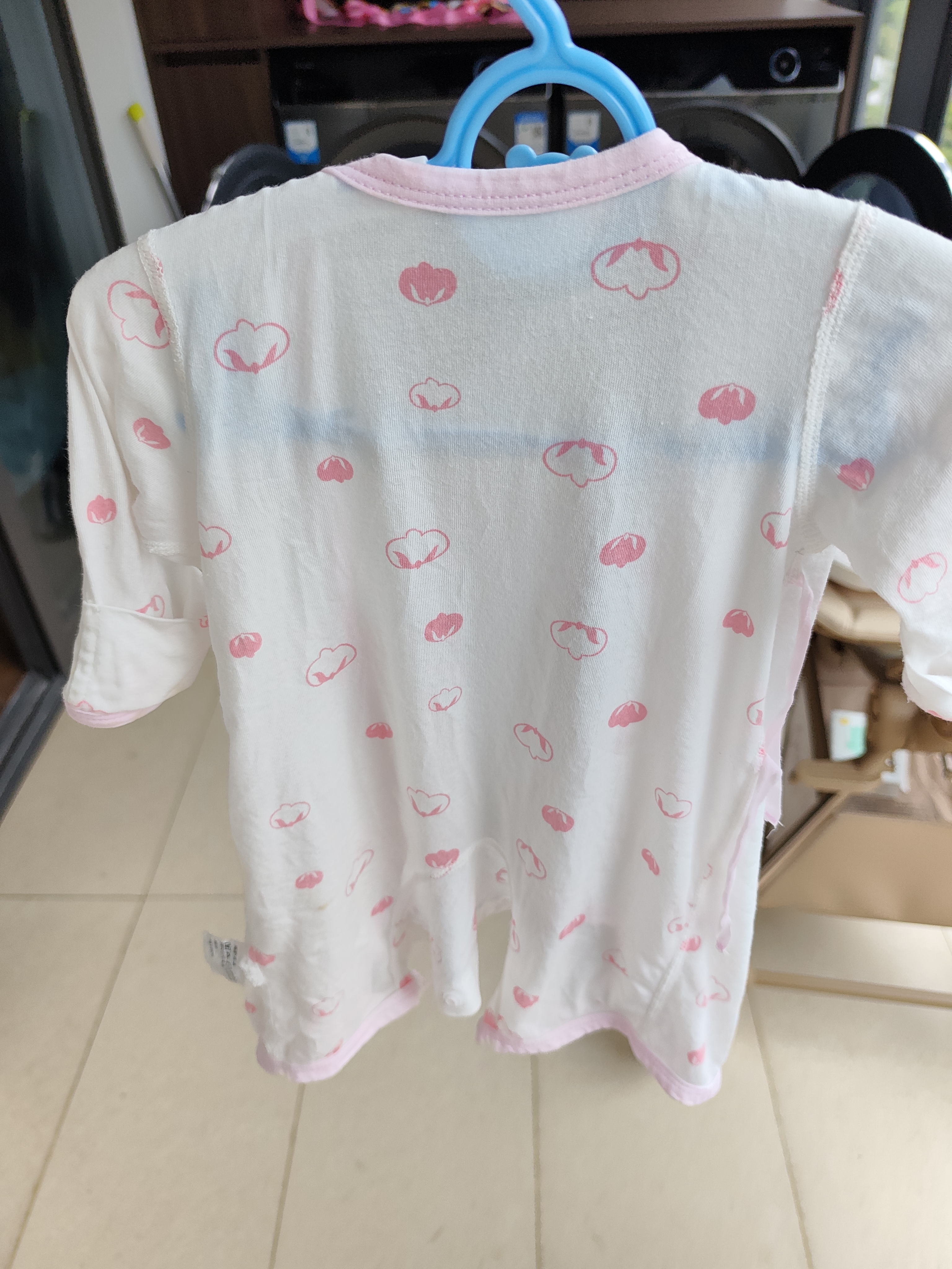 欢喜小熊新生儿连体衣春夏季宝宝纯棉护肚爬服0-6个月婴儿衣服蝴蝶衣-52cm 实拍图