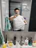 立蒙（LIMENG）男女装素色180g全棉短袖t恤圆领宽松体恤打底衫 白色 3XL 实拍图