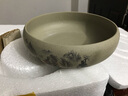 芊堂苑水仙花盆陶瓷家用大号室内无孔铜钱草一叶莲碗睡莲多肉紫砂鱼缸盆 水培粗陶（山水） 23-25cm 实拍图