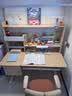 龙承匠人儿童学习桌椅套装J120实木可升降写字书桌中小学生6-18岁课桌椅子 【升级稀土抑轴灯】1.2米实木桌+吊柜+追背椅咖 赠学习大礼包 实拍图