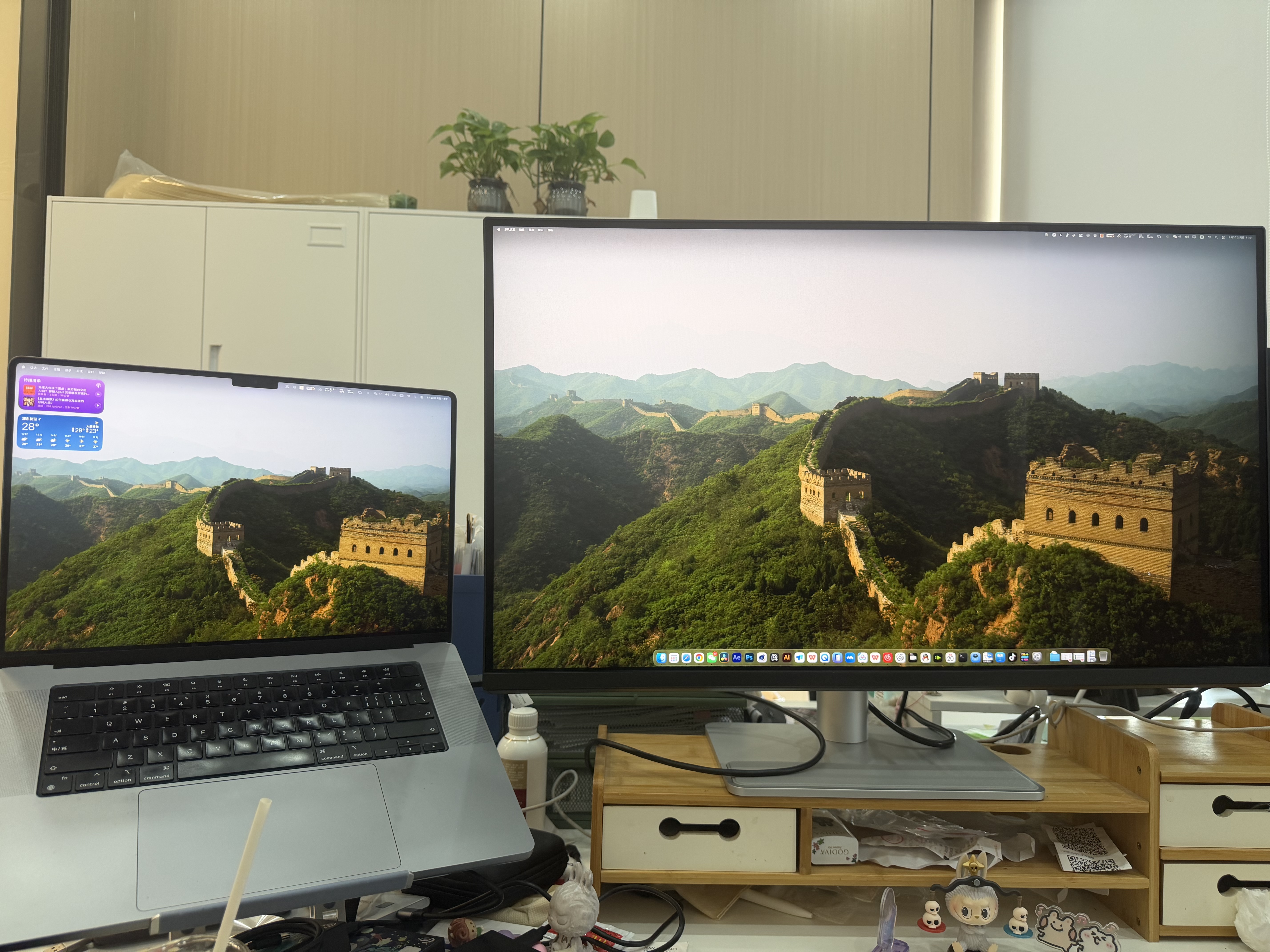 明基（BenQ）MA320UP 31.5英寸4K苹果色镜面屏 HDR600护眼莱茵认证 97%P3色域 mac外接显示器 实拍图