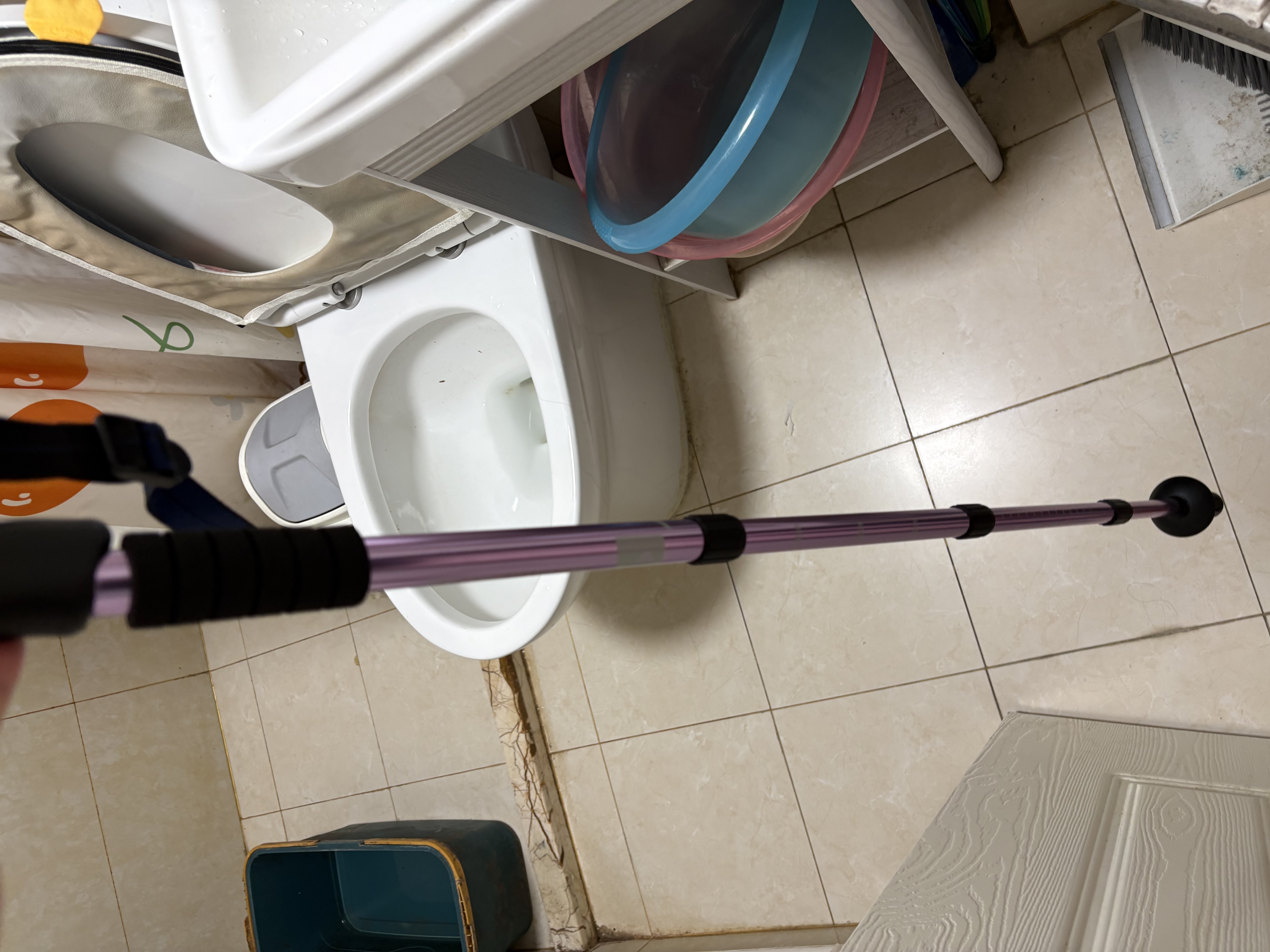 伯希和（Pelliot）【坦途】户外登山杖伸缩T柄手杖爬山拐杖铝合金徒步杖165036009紫 实拍图