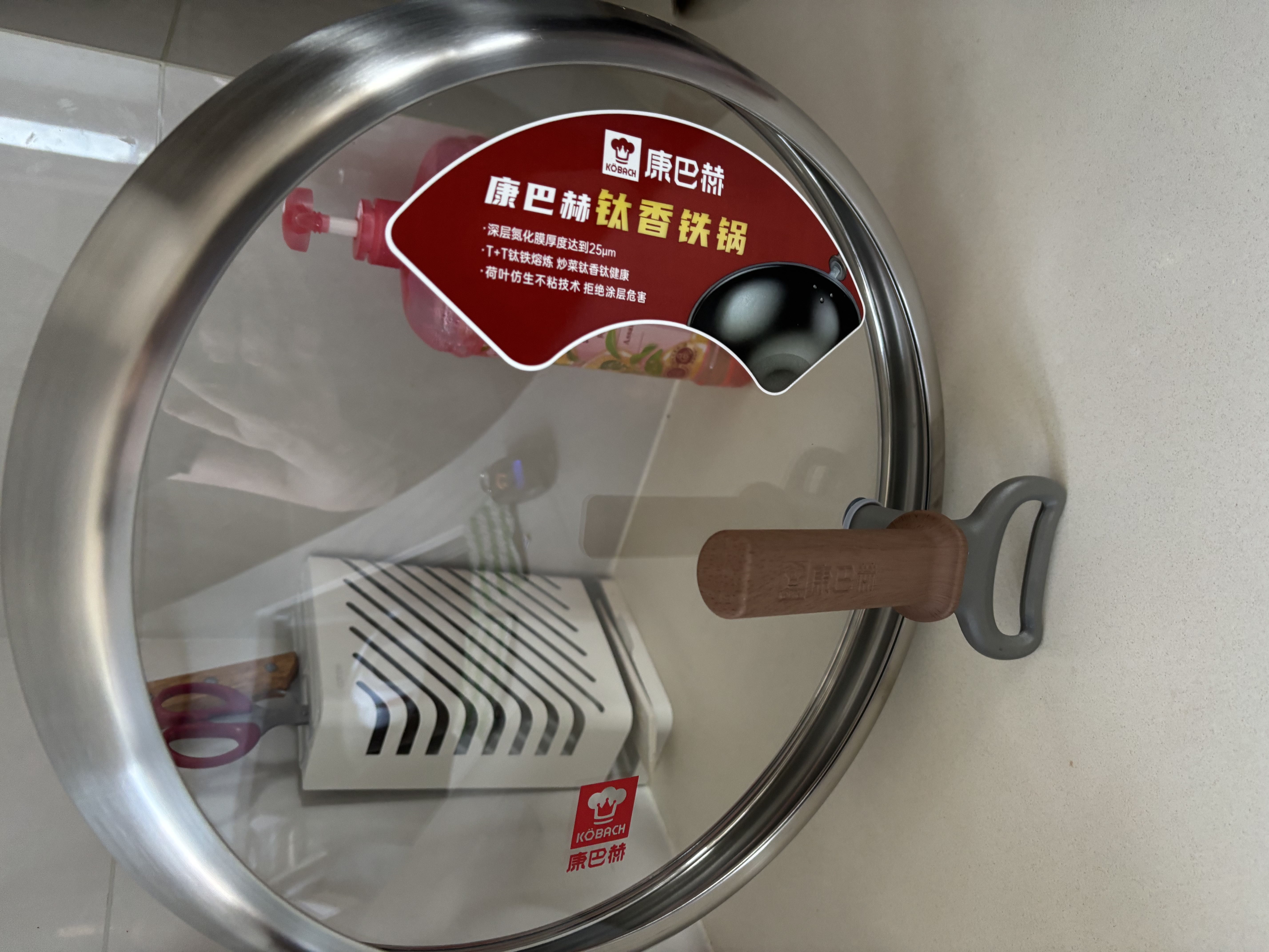 康巴赫有钛铁锅无涂层防锈炒锅不粘锅36cm家用平底炒菜锅电磁炉燃气通用 实拍图