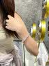 中国黄金（CHINA GOLD）玉手镯女年轻款冰种白月光玉髓玛瑙手镯子生日七夕礼物送女友 白月光手镯【品牌礼盒】 54mm 实拍图