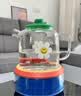 GLASSLOCK盖朗&WiggleWiggle全玻璃养生花茶烧水壶恒温1.5L大容量冲奶炖煮一体办公室节日女生礼物 实拍图