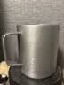 京东京造不锈钢双层保温桌面马克杯420mL 户外露营水杯 304咖啡杯银灰色 实拍图