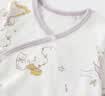 童泰婴儿连体衣春秋季纯棉新生儿衣服宝宝蝴蝶爬服和尚服紫色52cm 实拍图