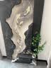 墨派（Mopai）九鱼图玄关装饰画带led灯的壁画砂岩绿植高级感客厅走廊过道挂画 01九鱼招财 总50x100cm(上40x85+底40x100) 双层立体精雕手工砂岩画 插电款【led灯带接电源22 实拍图