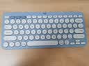 罗技（Logitech）时尚系列K390无线蓝牙键盘 超薄便携  K380升级版蓝色 79键 实拍图