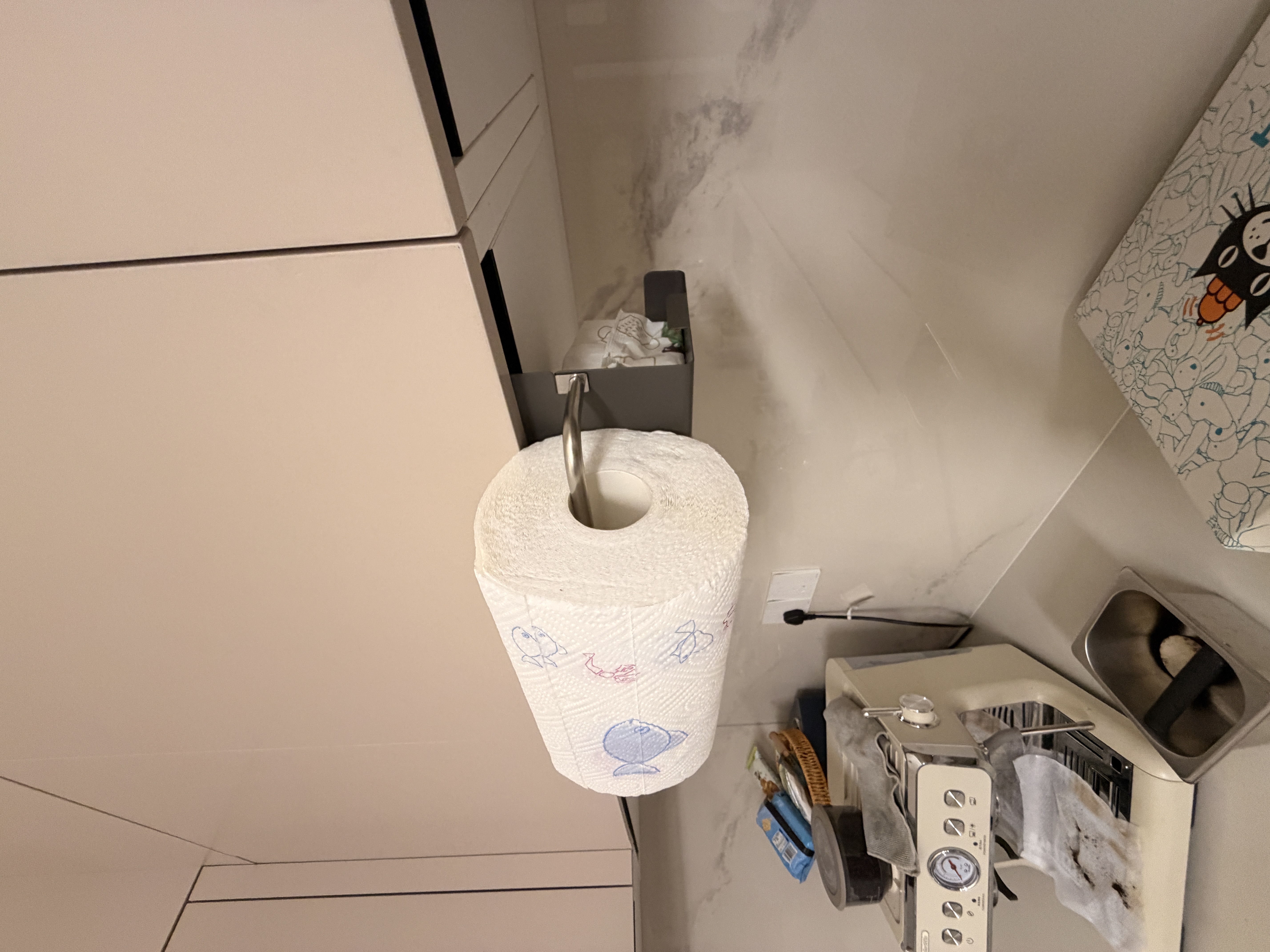 家佰利厨房湿巾收纳盒纸巾架子吊柜倒挂抽纸盒收纳抹布纸挂架橱柜卷纸架 实拍图