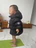 保姆鹅 儿童羽绒服宝宝短款加厚白鸭绒外套男童女童保暖防风冬[NG2637] 黑 100 实拍图