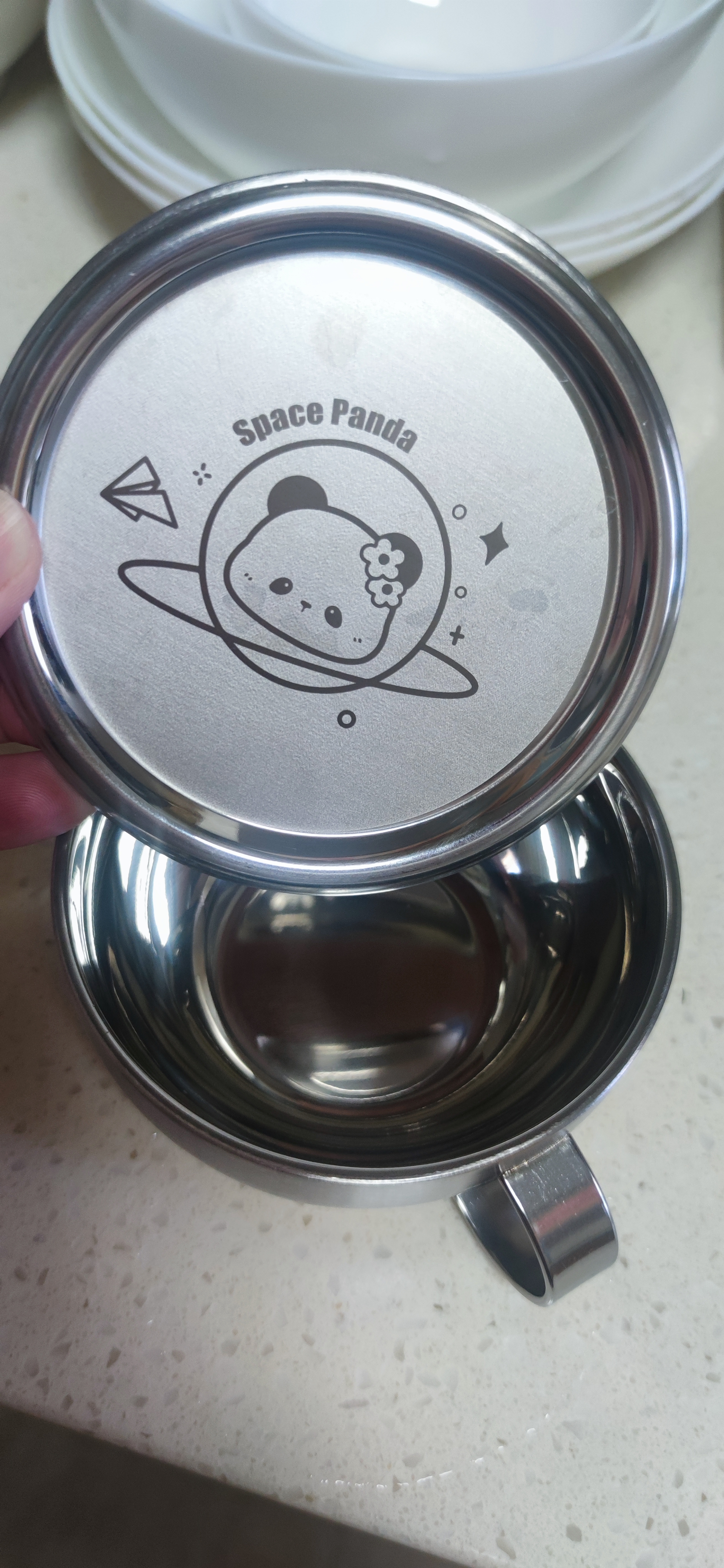 onlycook双耳辅食碗 带盖316不锈钢儿童专用 婴幼儿宝宝吃饭小碗汤碗餐具 实拍图