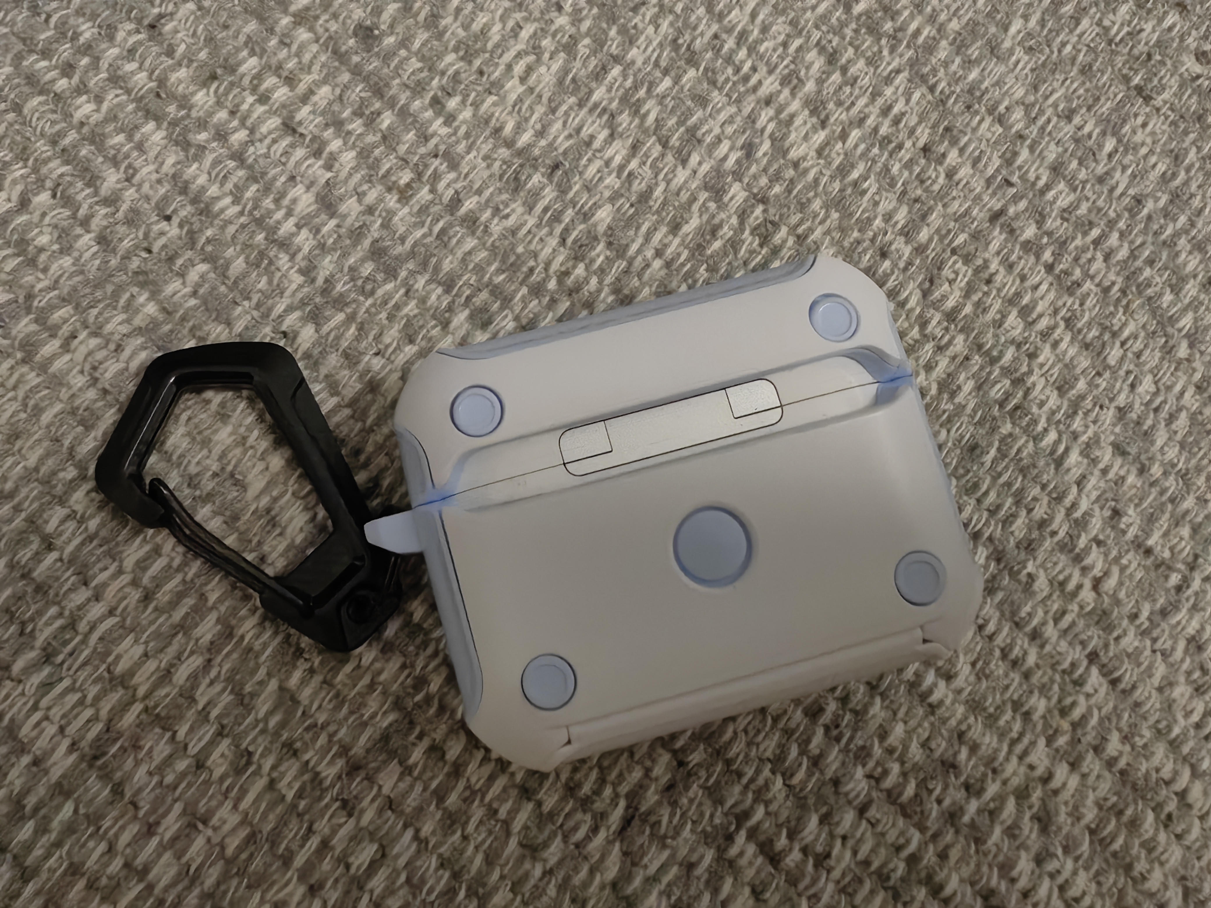 创思米适用于AirPods Pro二代保护套pro2磁吸苹果无线蓝牙耳机套防丢防摔机甲风创意手机支架保护壳 蓝色 实拍图