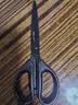 得力（deli）办公剪刀黑刃防锈中号180mm文具剪子快递刀裁缝剪刀家用生活手工剪纸刀办公用品 黑色6009-S 实拍图