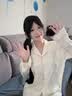 LULU CARTER真丝睡衣女秋冬季新款可爱波点HelloKitty甜美带胸垫家居服礼盒装 奶杏色-短袖+短裤-带胸垫 【顺丰包邮】 L 【建议100-120斤】 实拍图