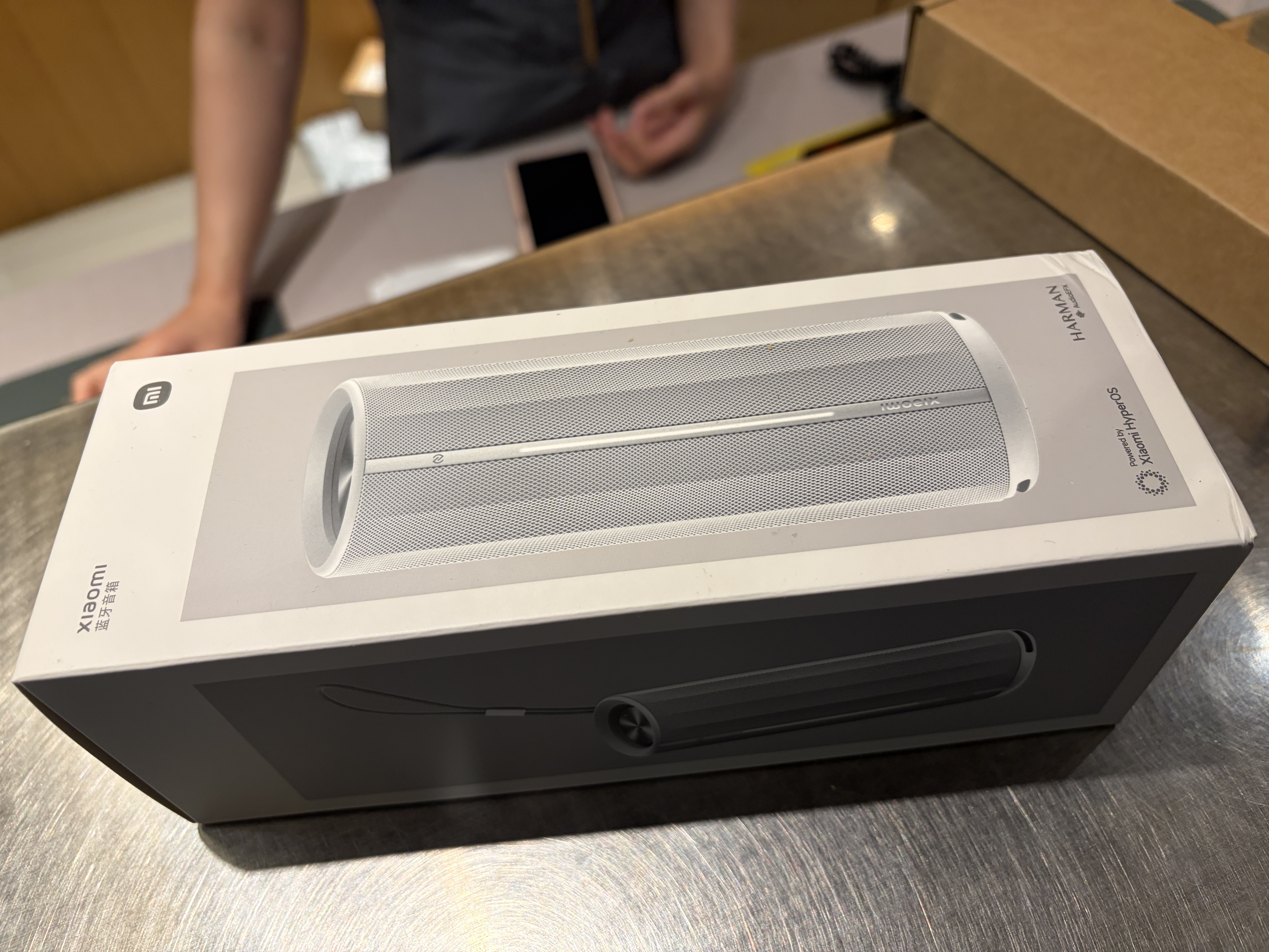 小米（MI）Xiaomi 蓝牙音箱 户外高保真音响 声学小钢炮小米澎湃智联 防水防尘露营NFC音箱 星辰灰 实拍图