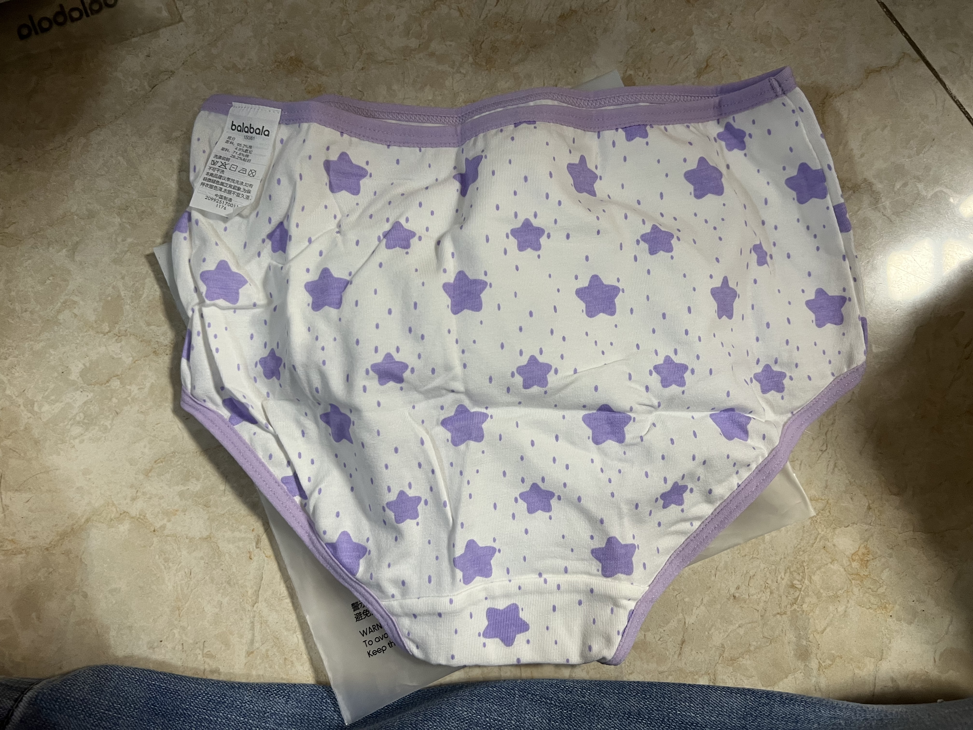 巴拉巴拉女童内裤棉儿童三角短裤小童宝宝抑菌裆中大童三条装209925170011 实拍图
