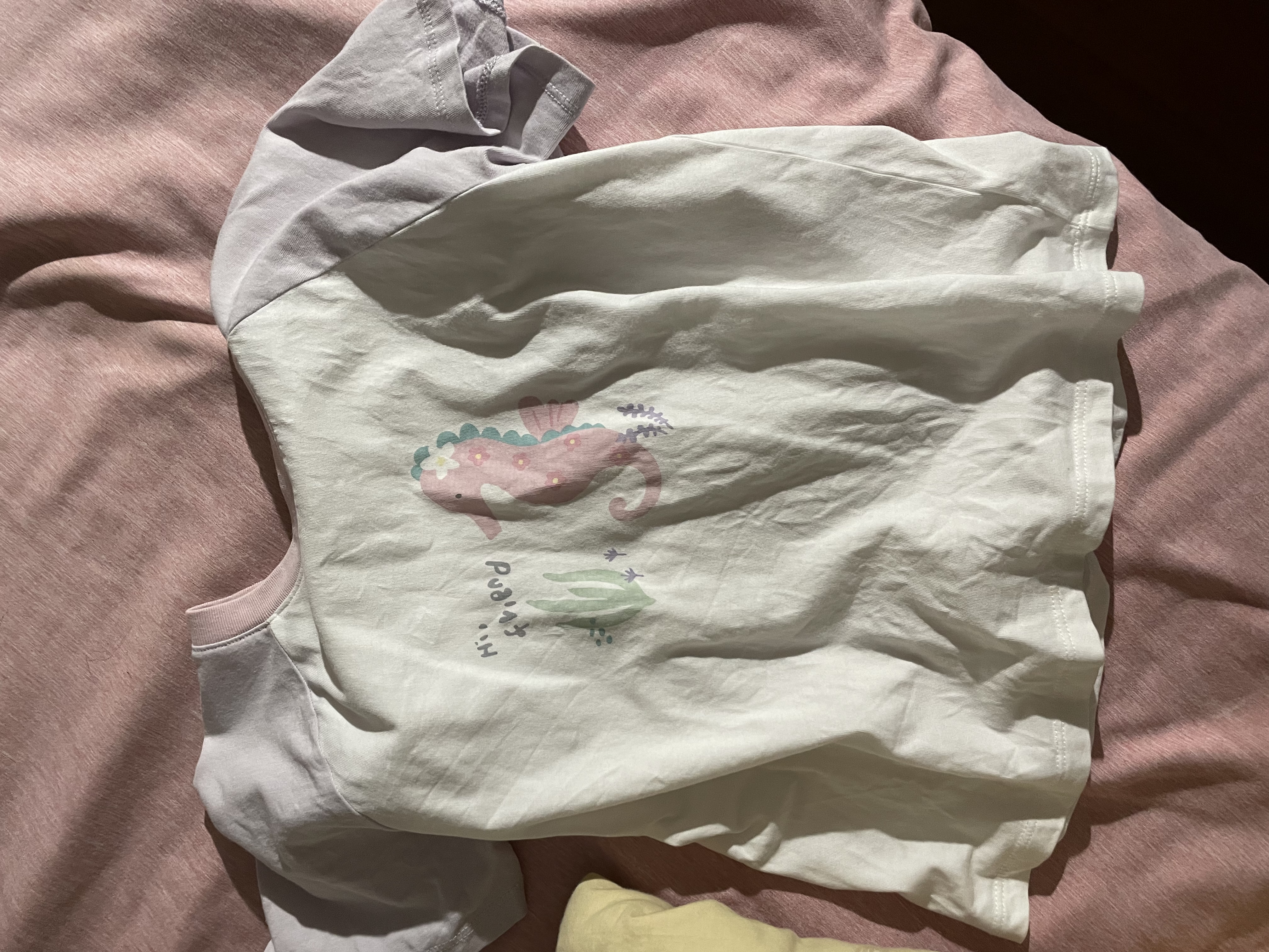 戴维贝拉（DAVE＆BELLA）女童短袖t恤纯棉儿童上衣新款夏装女宝宝打底衫小童套头衫 海洋世界【DB2251750】 120 cm（建议身高110-120cm） 实拍图