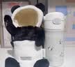 膳魔师（THERMOS）熊猫系列儿童保温杯学生吸管水杯6-12岁上学专用水壶350ml 黑白 实拍图