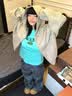 OEMG 美式复古条纹拉链开衫连帽卫衣女男春秋季宽松百搭潮流上衣外套 XH165杏色 【专柜品质】 M [建议85-105斤] 实拍图