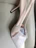 CHARLES&KEITH缎面蝴蝶结尖头高跟凉鞋女生日礼物送女友CK1-60361556 Light Pink浅粉色 38 实拍图