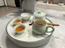 唯古潮汕功夫茶具套装家用小套青瓷茶盘茶壶盖碗茶杯陶瓷茶船办公茶海 盖碗陶瓷茶盘10件套（普通包装） 实拍图
