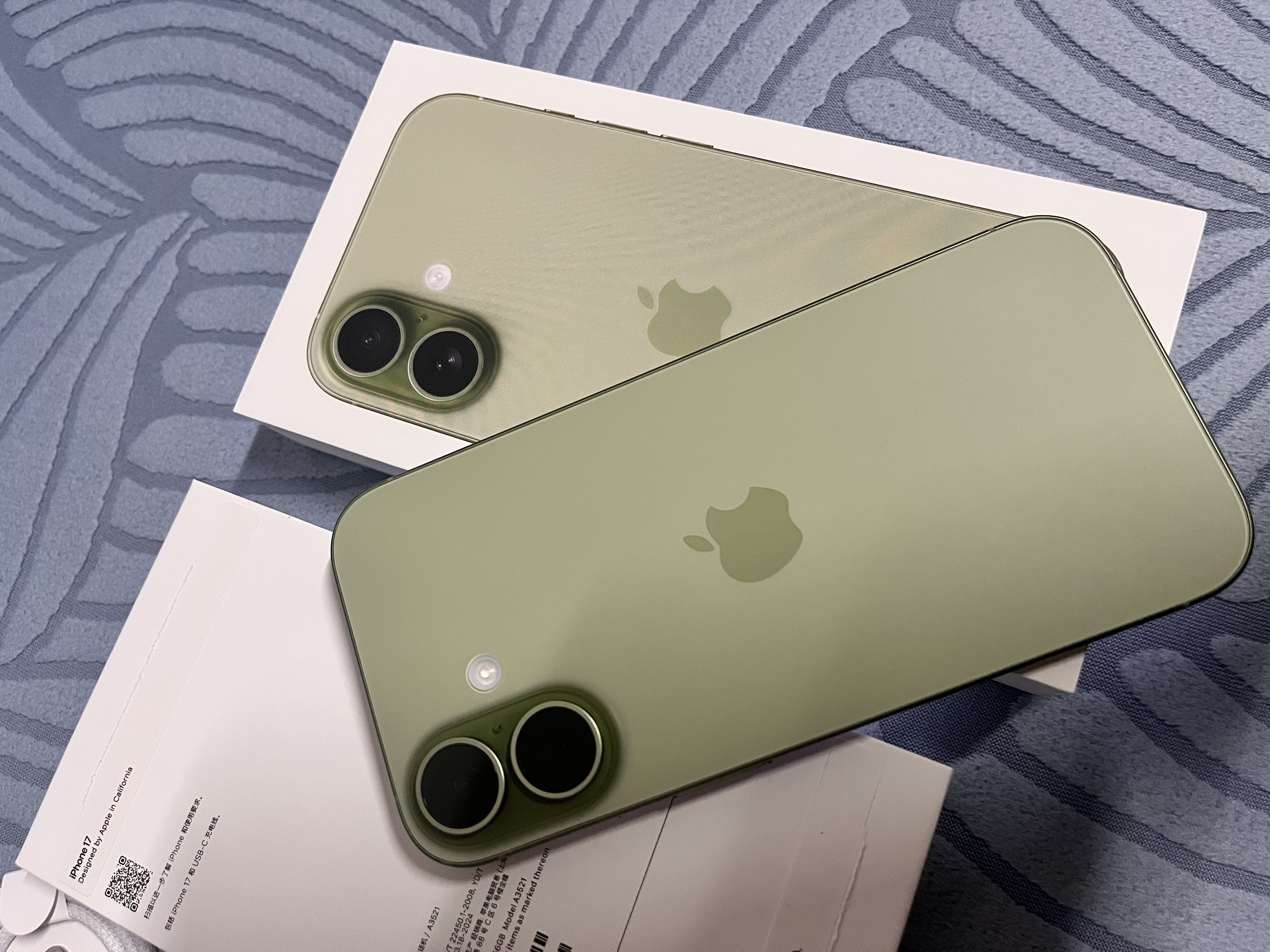 Apple/苹果 iPhone 17 256GB 鼠尾草绿色 支持移动联通电信5G 双卡双待手机 实拍图