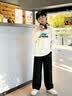 李宁儿童裤子春秋季宽松休闲卫裤男童直筒裤棉质亲肤青少年棉质运动裤 黑色-直筒【春秋款】 160 cm 实拍图