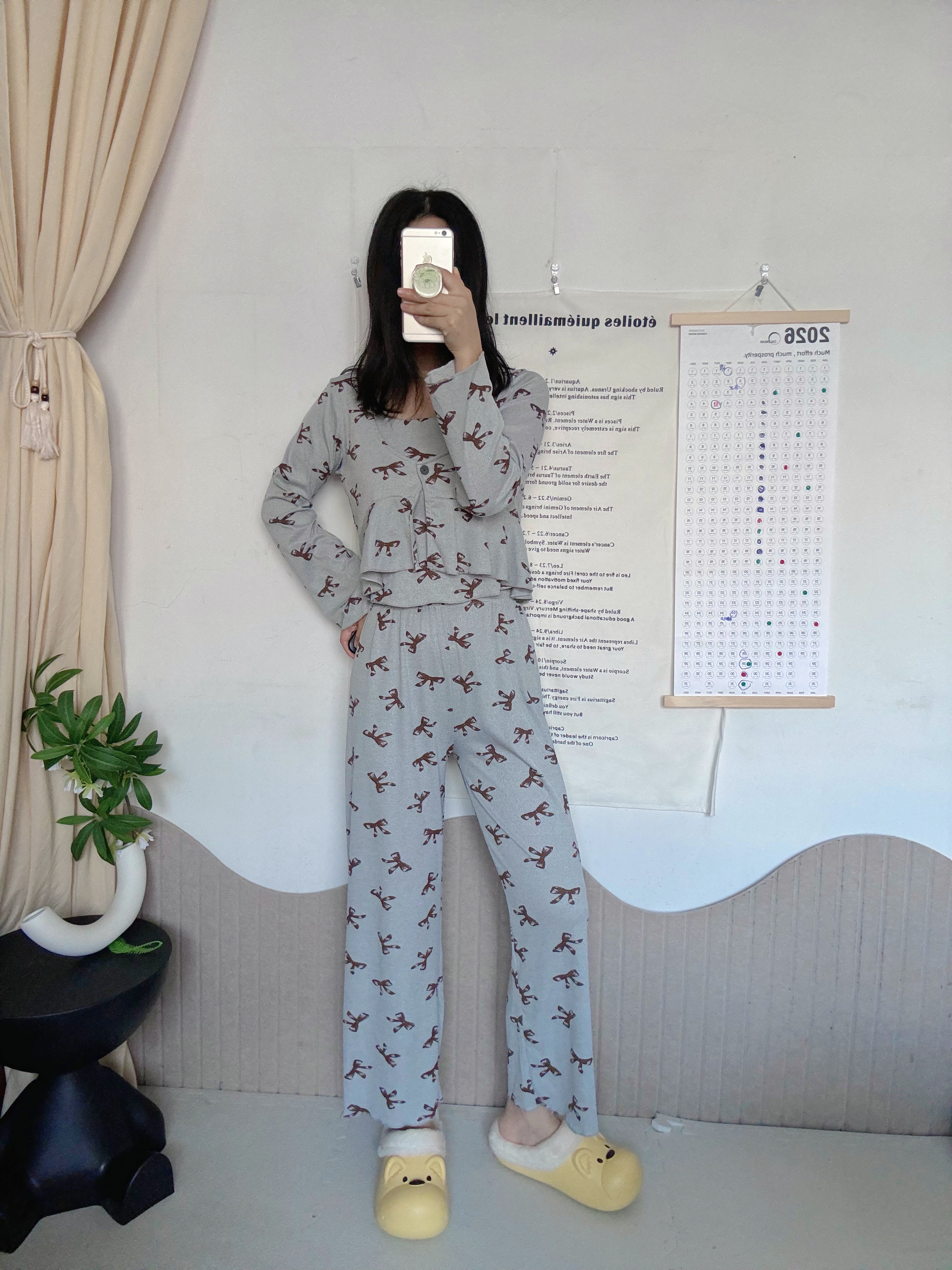 朴西冬季防水西高地小狗可爱卡通棉拖鞋女 黄色40-41 实拍图