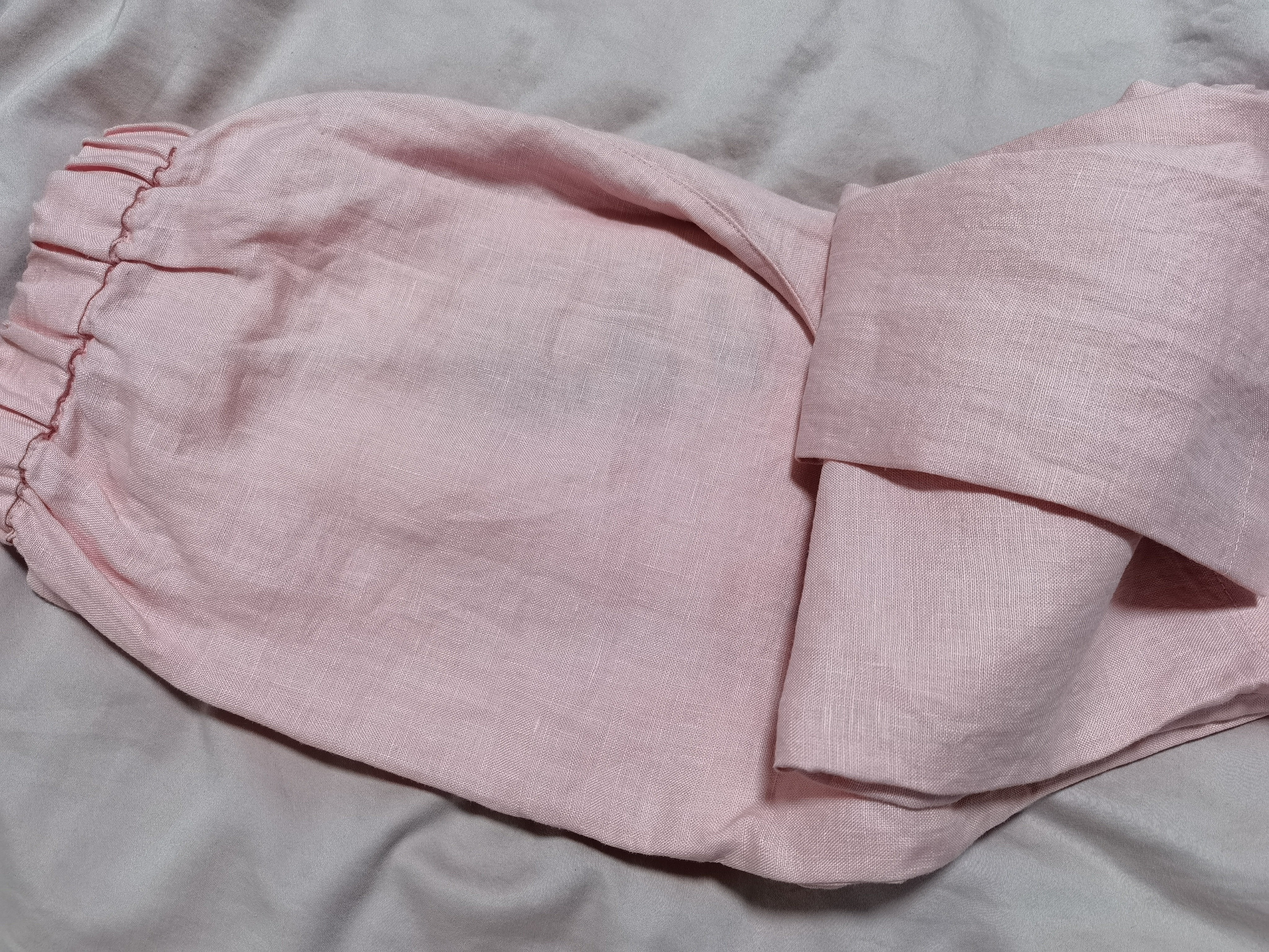 MUJI 女式 汉麻水洗宽版裤女装裤子女款女士长裤休闲裤阔腿裤26年春夏 粉红色 S （155/62A） 实拍图
