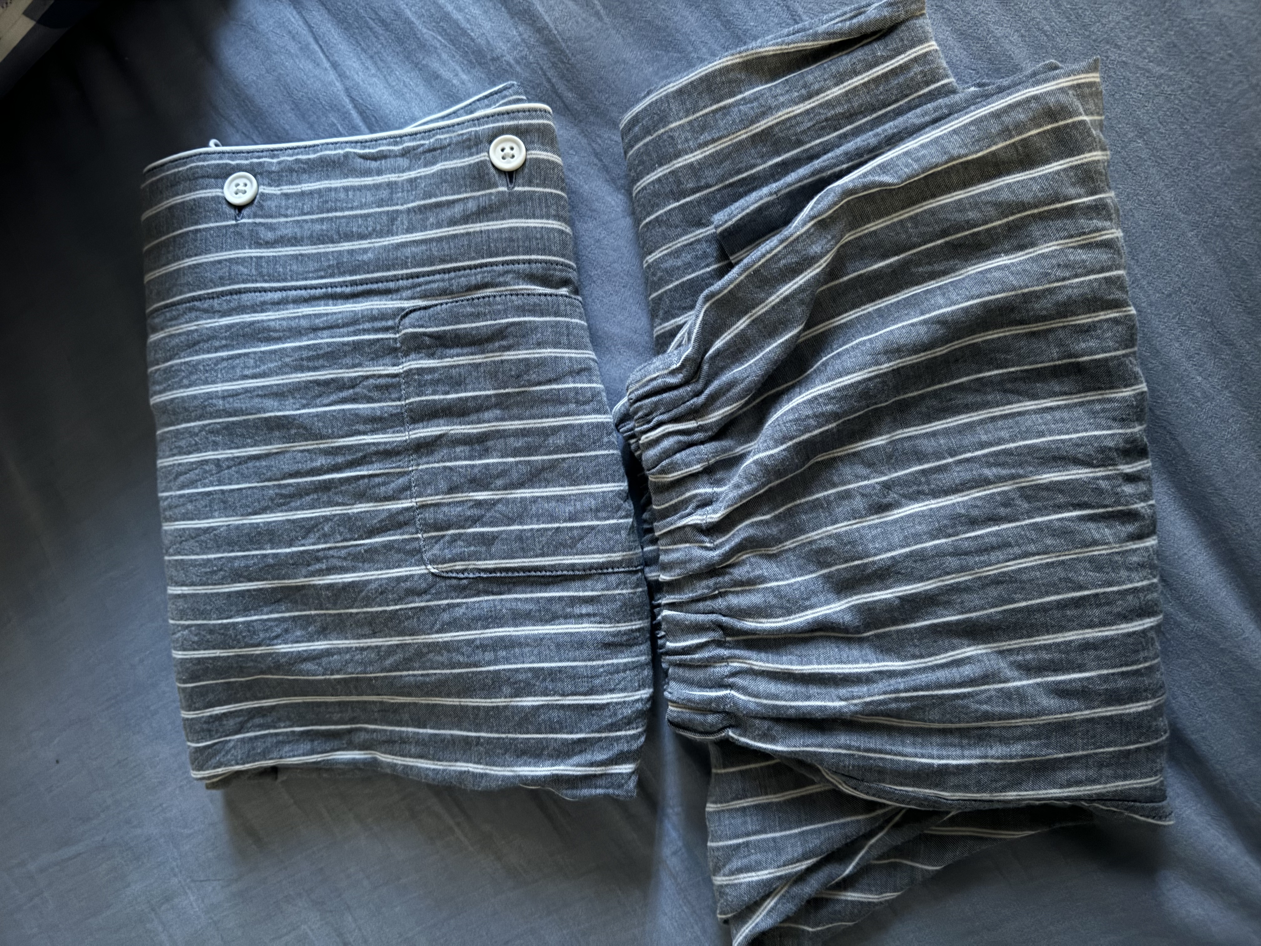 MUJI 女式 汉麻水洗 长袖衬衫连衣裙 女装裙子 26年春季 BC2R2A6S 浅银灰色条纹 M （160/84A） 实拍图