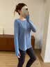 雪茜曼（XUEXIMAN）瑜伽运动上衣女长袖T恤瑜伽服宽松透气跑步健身服显瘦秋冬健身衣 实拍图