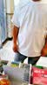 速干衣运动弹力纯色基础短袖t恤夏季新款男女同款 白色 （微宽松，女拍小一码） 3XL 实拍图