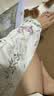 嫚熙（EMXEE）春夏款弹力丝麻棉女士睡衣女款长袖家居服套装2026新款 浅草曼波L 实拍图