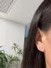 戚小米爆闪S形999足银针圆头耳钉女睡觉免摘耳环养耳洞螺丝拧扣耳饰品 【999银针】3mm双圆头耳钉一对 实拍图