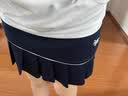 川崎（KAWASAKI）羽毛球服女款速干T恤运动短裙繁花似锦两件套装A2808 霜白 L 实拍图