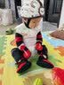 DAYUNCO婴幼儿爬行护膝宝宝小孩学步防摔不勒腿不打滑保护膝盖护具装备 爬行安全五件套黑色(护膝+护肘+护手+袜鞋+护头帽) L(适合体重10KG以上宝宝) 实拍图