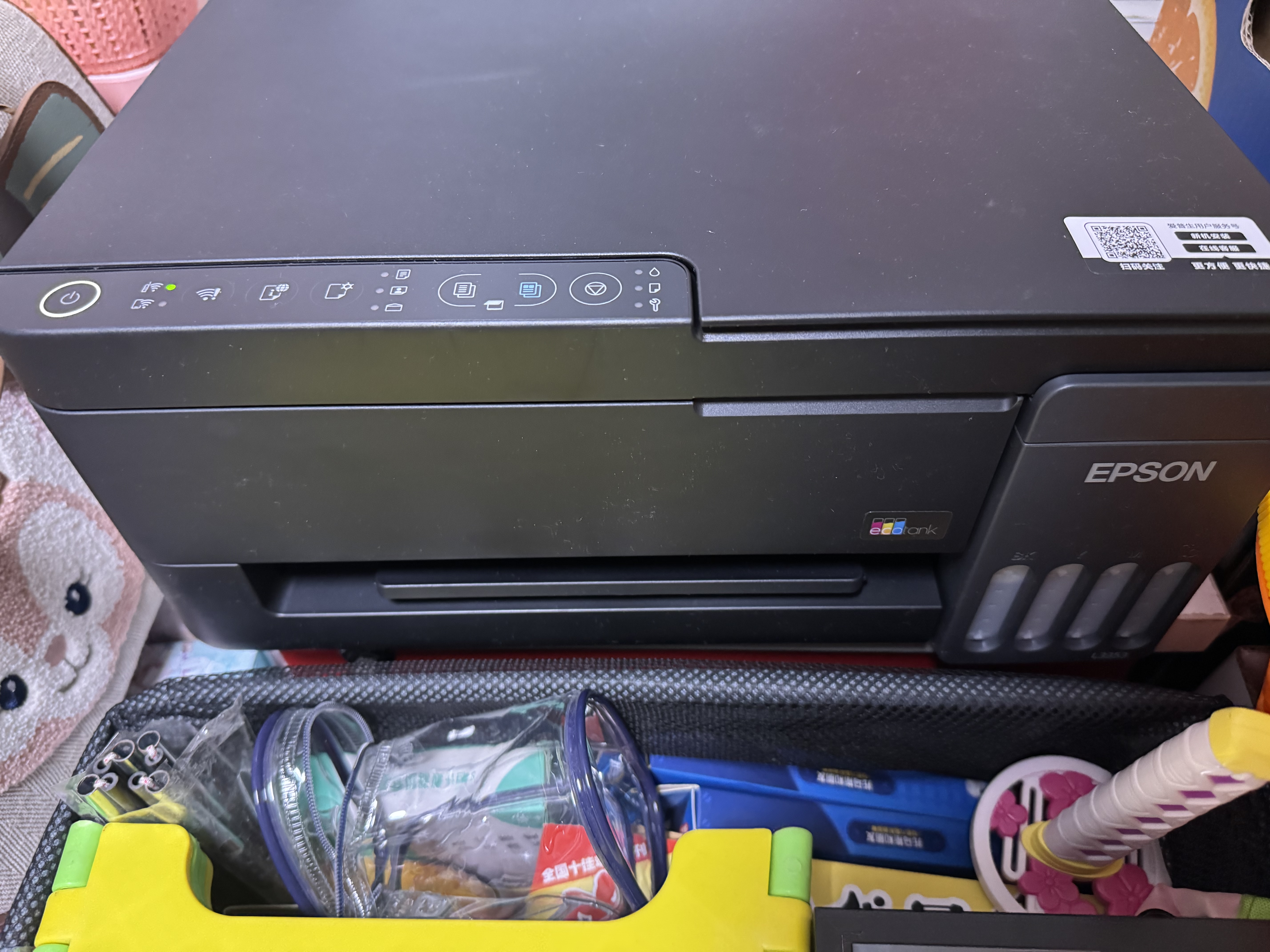爱普生（EPSON）【6代新品】L3353墨仓式彩色家用AI学习打印机 L3251/L3255升级版(打印复印扫描 微信/无线 黑色） 实拍图