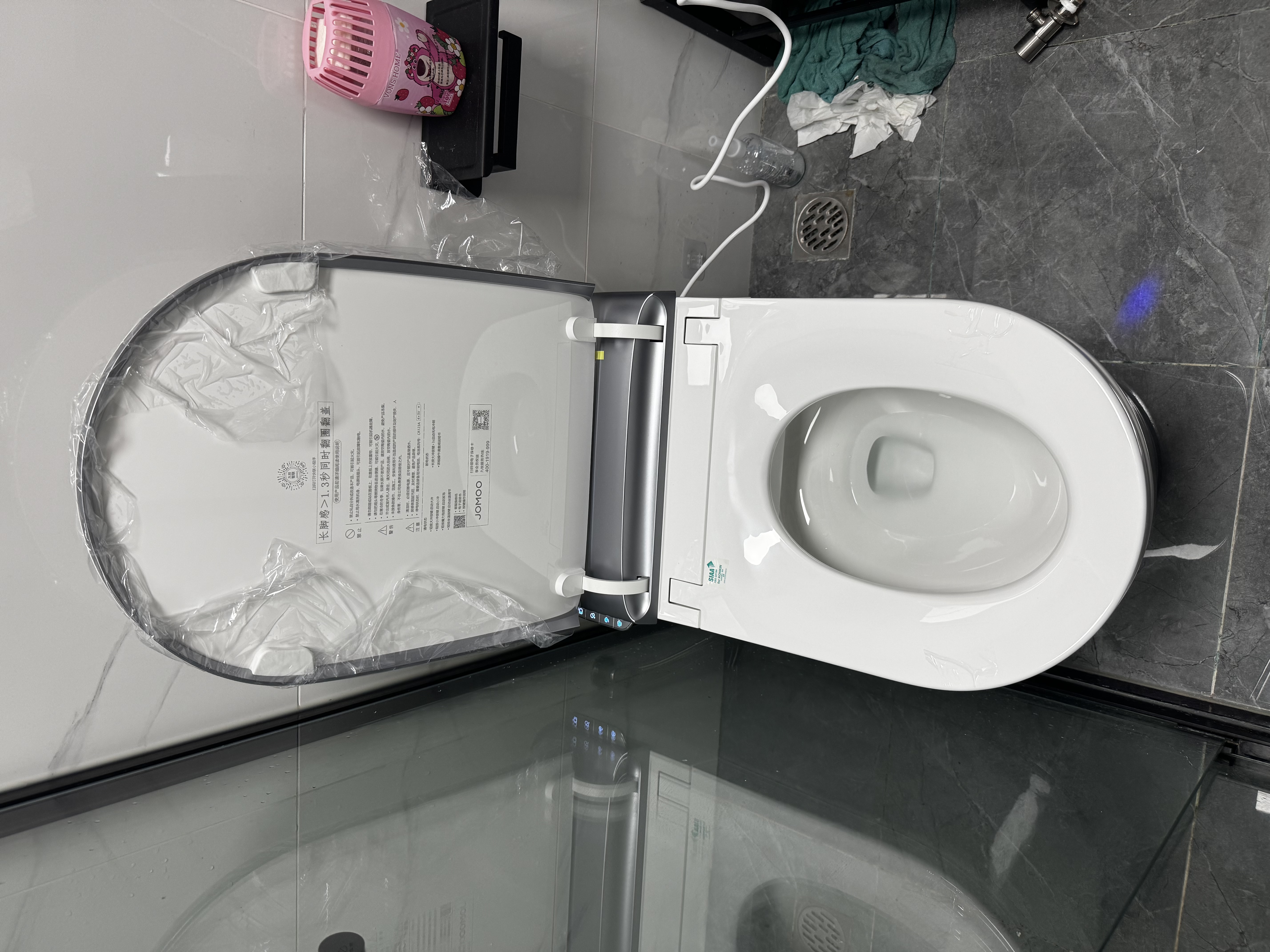 九牧（JOMOO）轻智能马桶家用一体全自动静音冲水恒温座圈虹吸抗菌坐便器SQ9460 【九牧9650升级】SQ9760微重力加大座圈更享受 400（390mm以上 坑距必量 否则影响安装） 实拍图