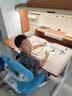 GMYD光明园迪儿童学习桌中小学生家用全实木可升降可调节写字桌H6组合 H6 120樱桃橡+A6-2卡其+冰海蓝椅套 实拍图