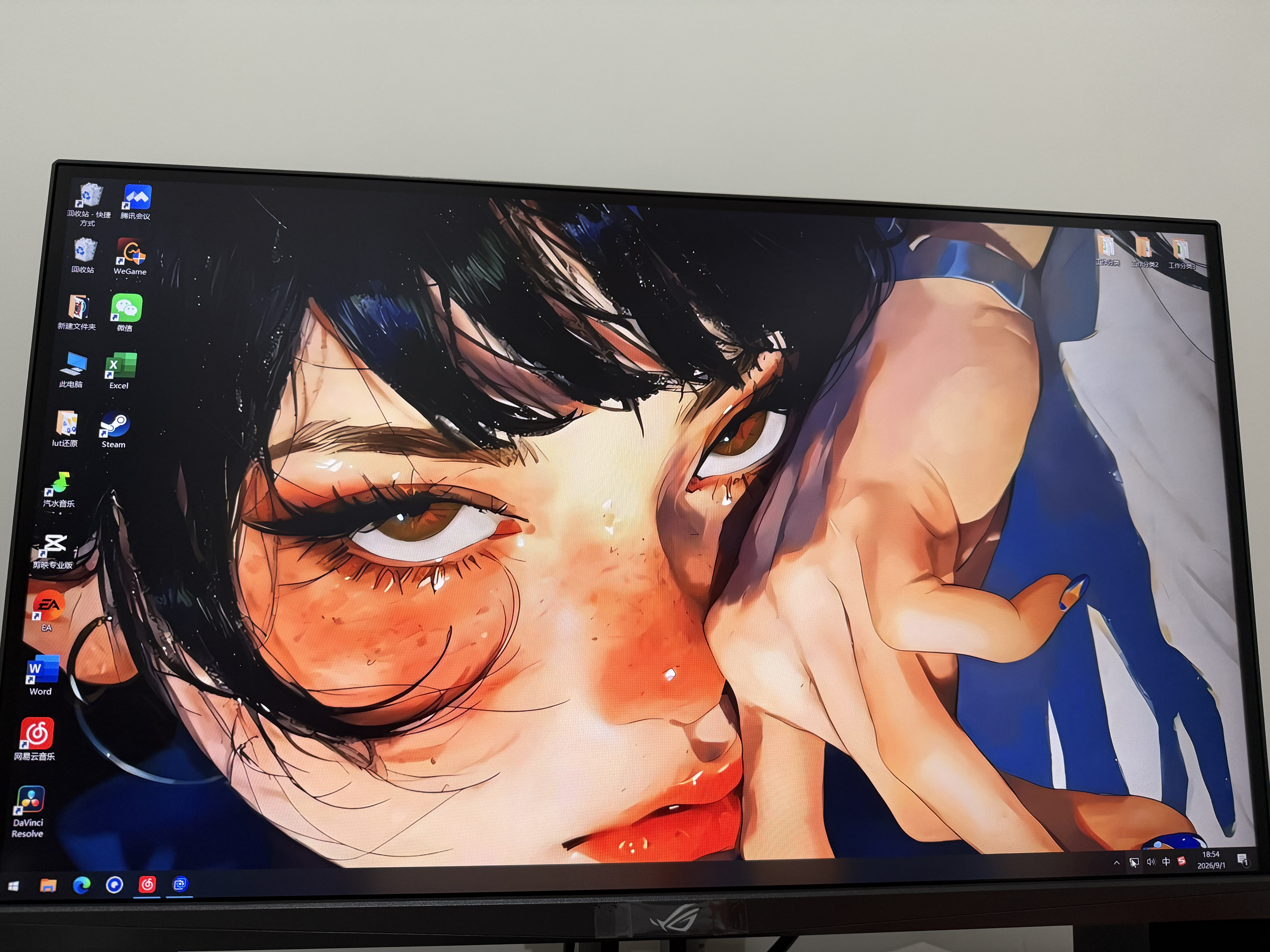 华硕ROG 绝杀27二代 XG27ACMES 27英寸显示器2K 240Hz电竞显示器2代超频255Hz HDR400 G-Sync HDMI 2.1 实拍图