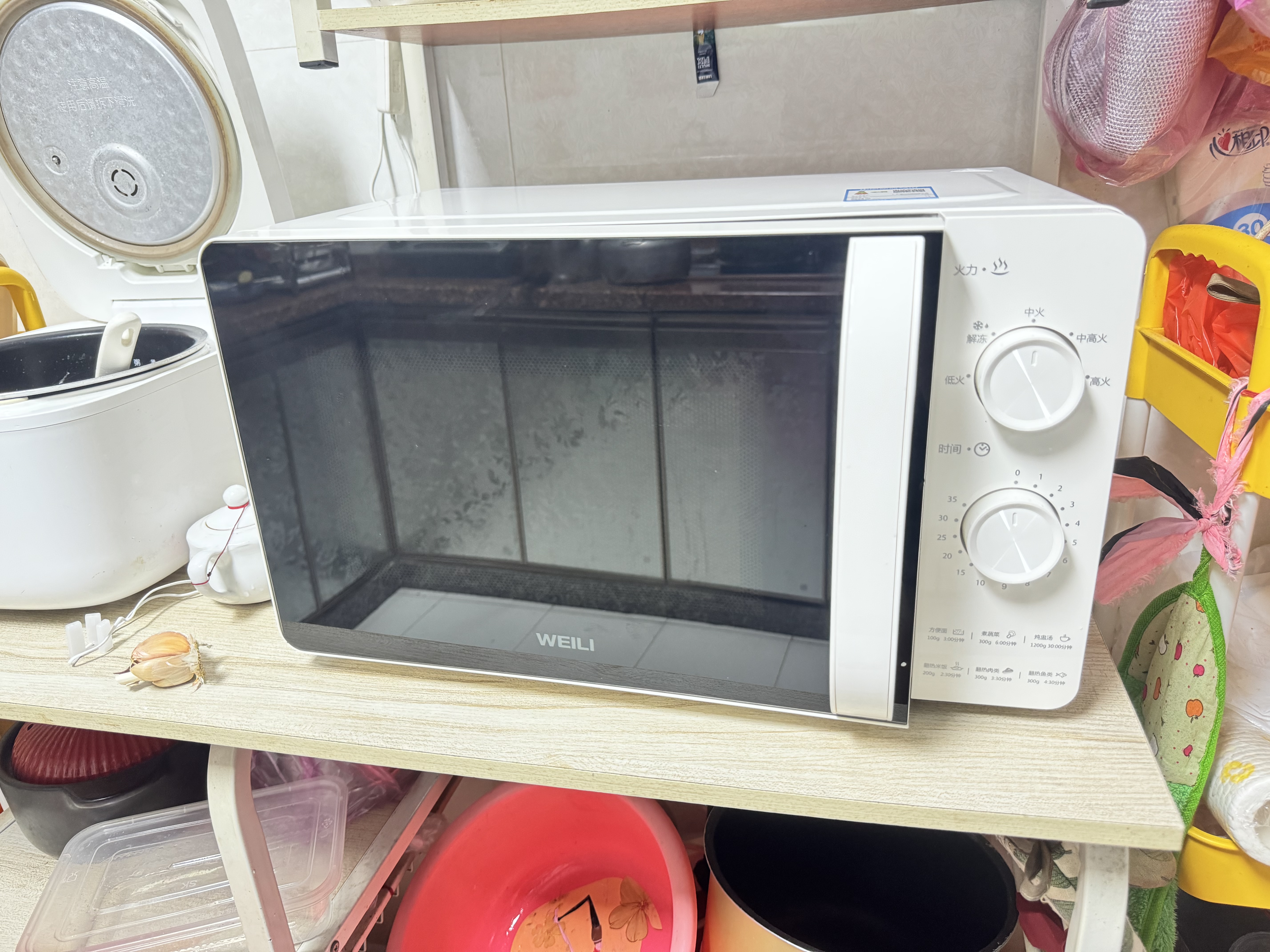 威力（WEILI）0涂层不锈钢内胆系列20L家用微波炉经典机械转盘高效速热杀菌除味简易操作以旧换新B20MXS81-C70 实拍图