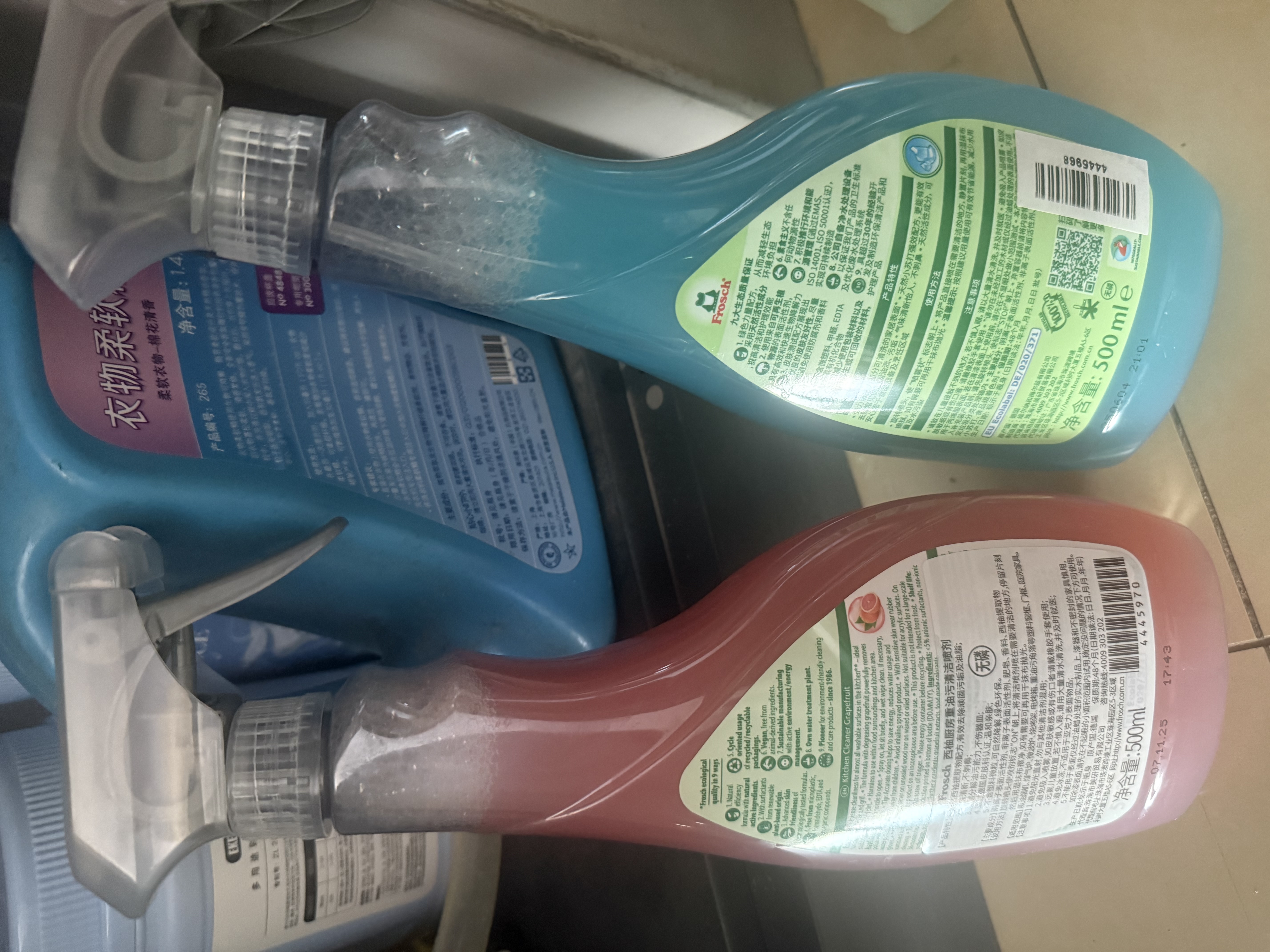 Frosch苏打厨房重油污清洁喷剂500ml 高效去污 烤箱清洗 德国原装进口 实拍图