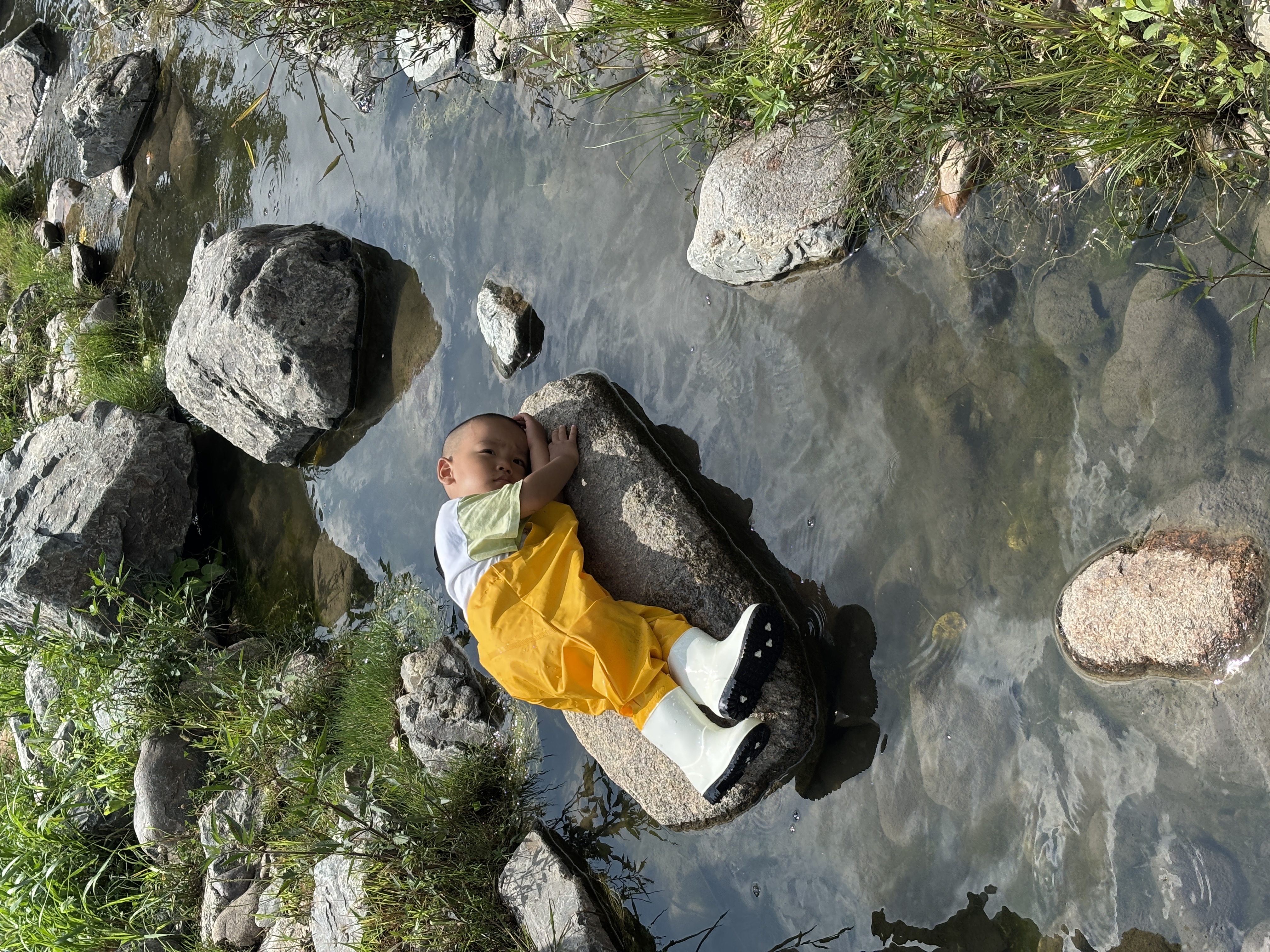 羚特赶海连体裤儿童玩水连体衣沙水服涉水服下水裤-柠檬黄 27 实拍图