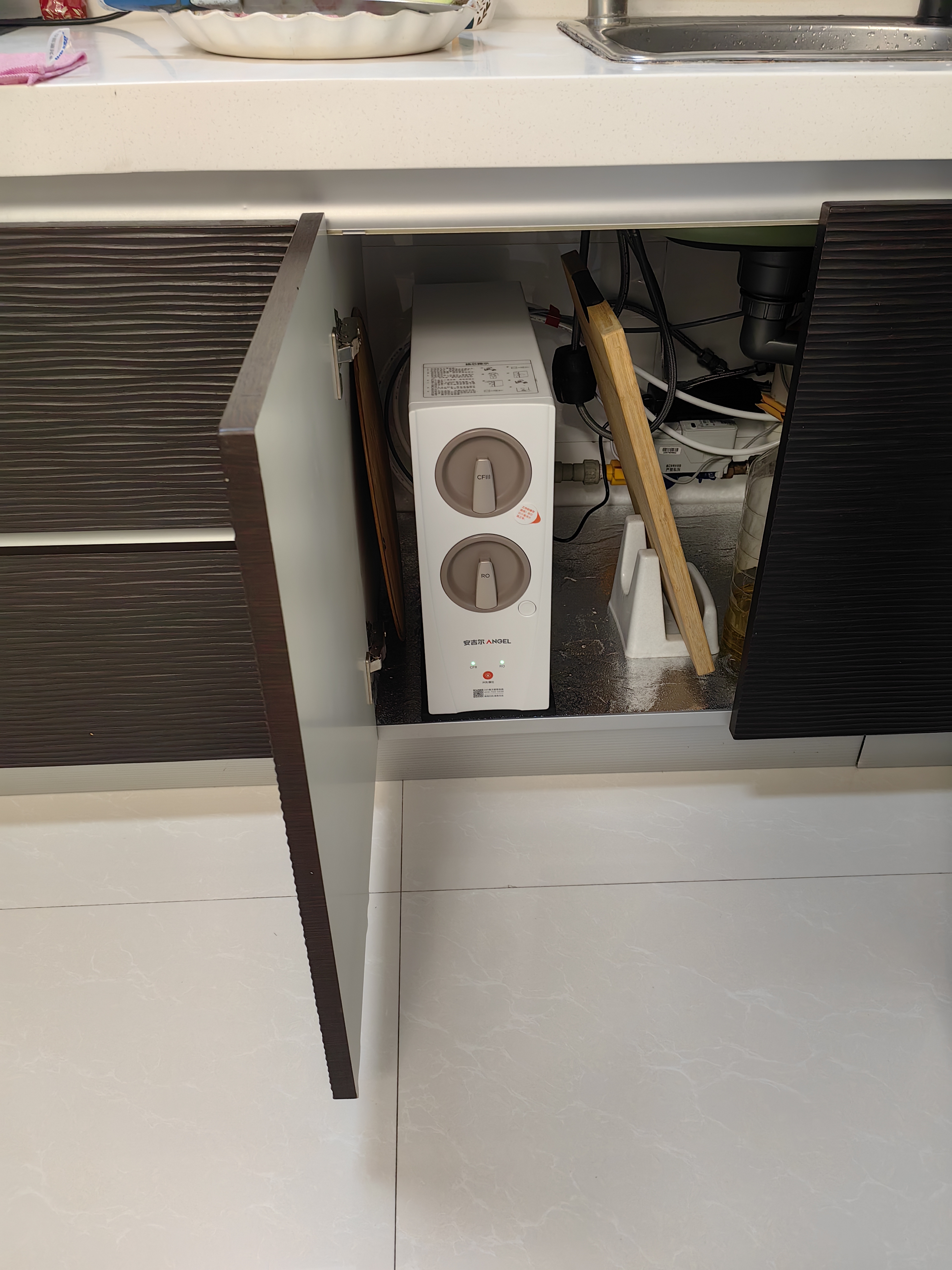 安吉尔家用净水器玉龙Pro1200G反渗透厨下直饮净水机自来水过滤净饮机J3673-ROC150型 实拍图