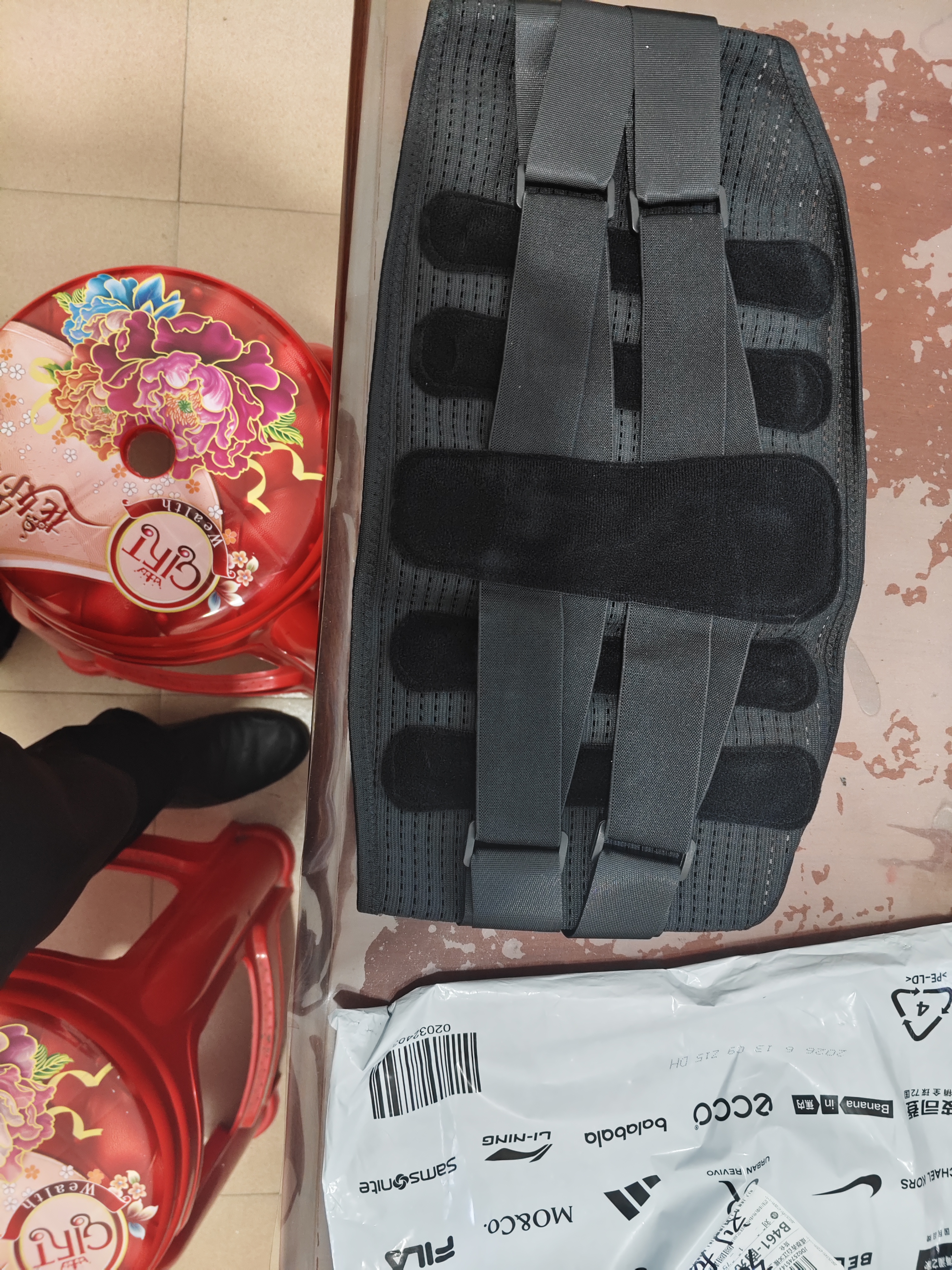 李宁（LI-NING）护腰带腰间盘突出腰肌劳损钢板支撑男女运动专用束腰椎托久坐靠背 实拍图