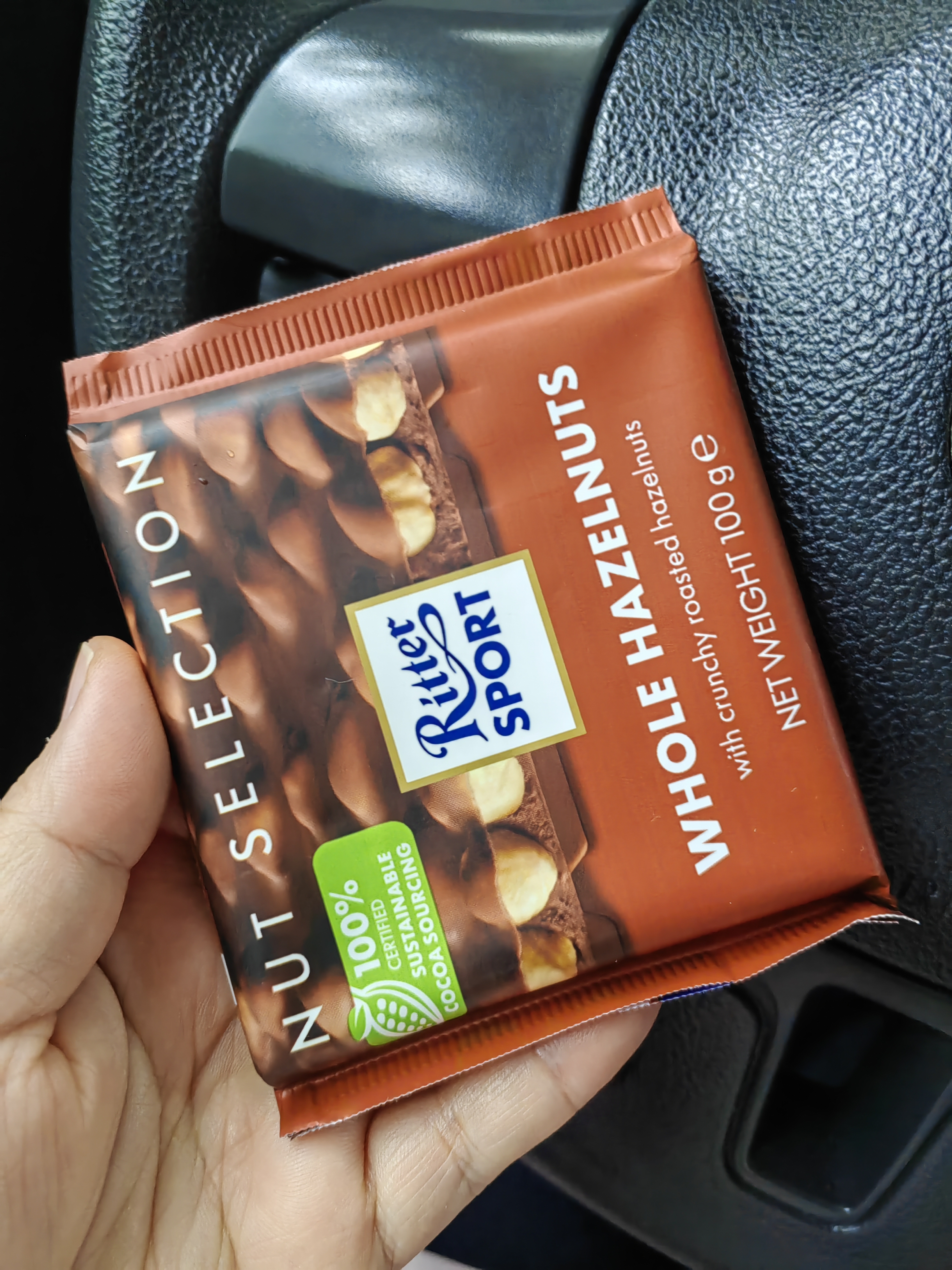 瑞特滋（RITTER SPORT）全榛子牛奶巧克力 100g 休闲零食糖果情人节礼物送男女友七夕礼物 实拍图